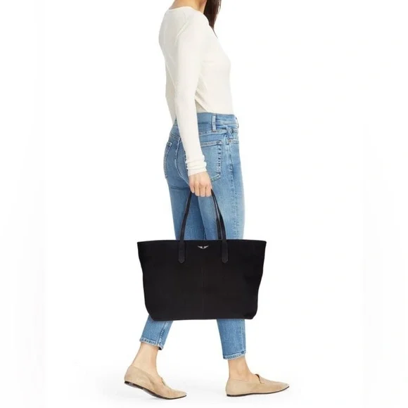 Zadig & Voltaire Mick Wings Canvas Tote Bag